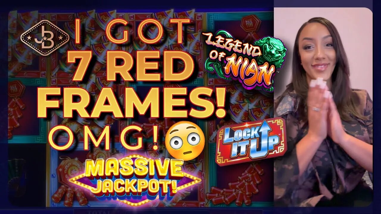 HUGE Jackpot! 💥 Playing Legend of Nian Slot Hitting Seven Red Frames!