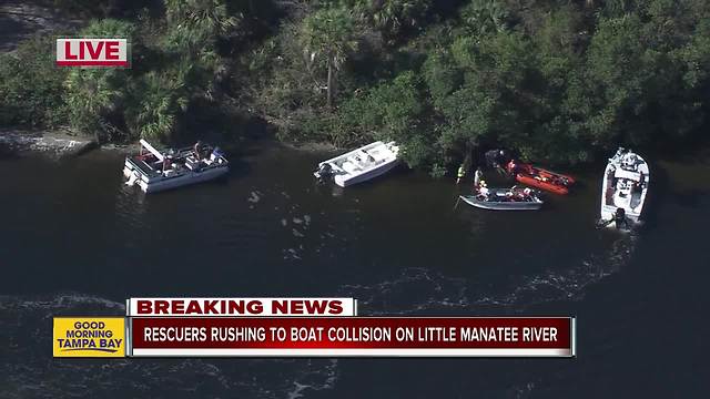 Crews work to rescue boaters after collision on Little Manatee River