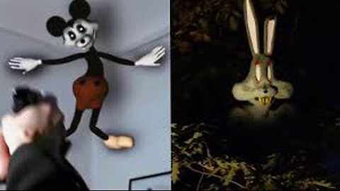 BUGS BUNNY & MICKEY MOUSE SHORT HORROR FILM (Bad Bunny & Creepy Mouse) cc by realistic gaming