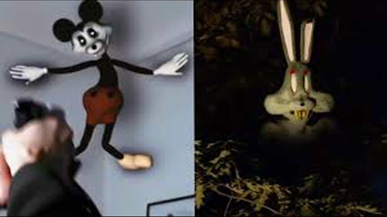 BUGS BUNNY & MICKEY MOUSE SHORT HORROR FILM (Bad Bunny & Creepy Mouse) cc by realistic gaming