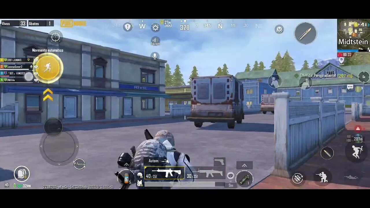 Jogando PUBG Mobile. Gameplay.