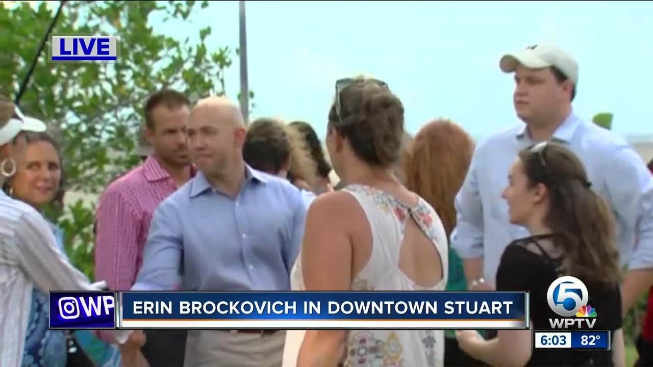 Environmental activist Erin Brockovich joins U.S. Rep. Brian Mast in Stuart