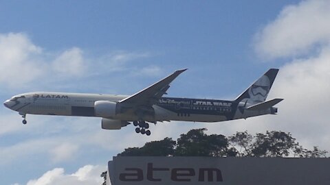 Boeing 777-300ER PT-MUA llega a Manaus desde Guarulhos