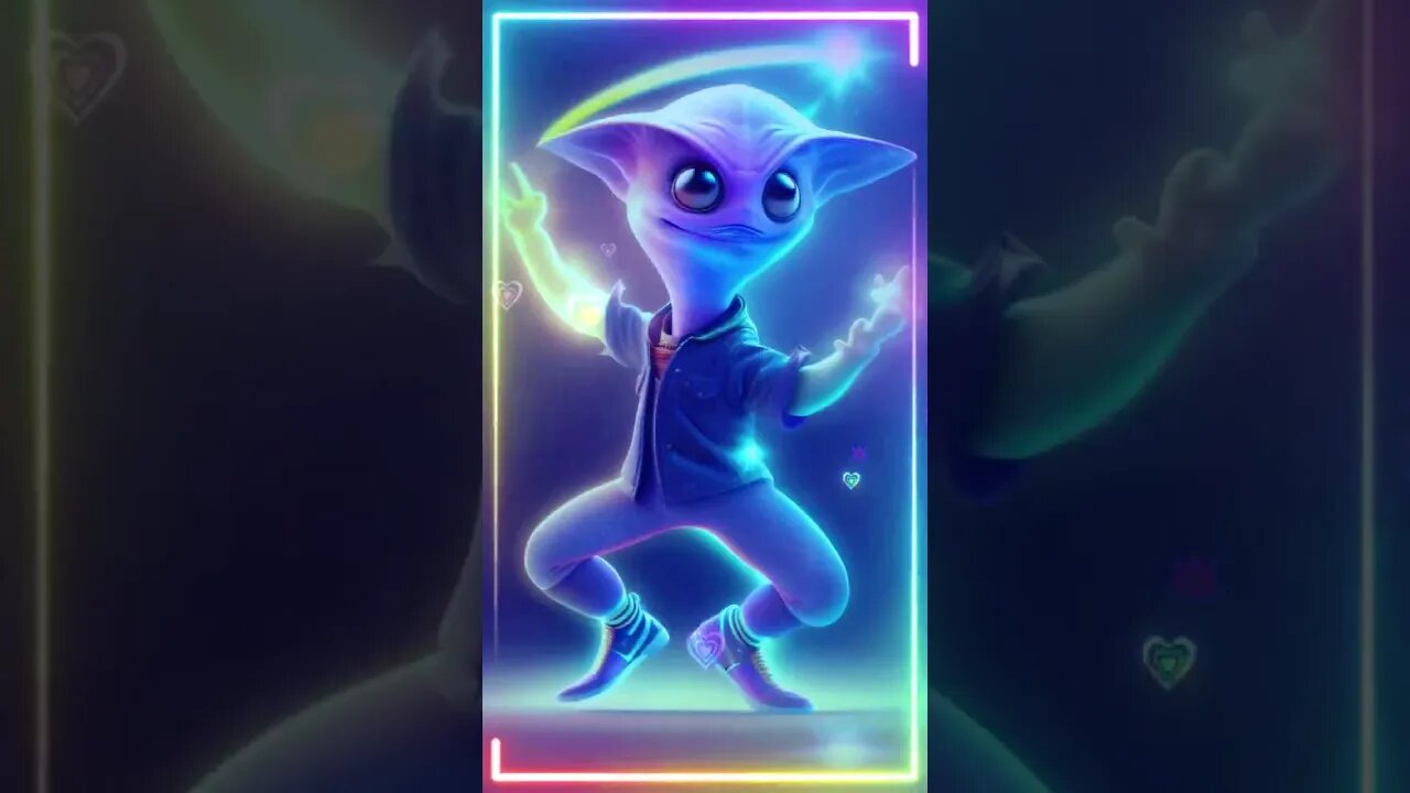 Funny Dancing Alien, Cute Music Video #shorts