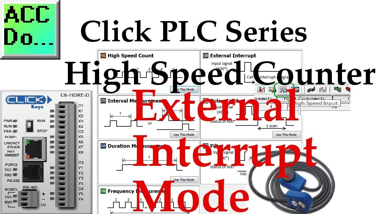 Click PLC High Speed Counter Input External Interrupt Mode