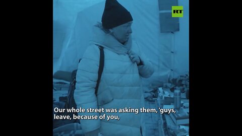 "Azov came up and asked to dig trenches. People told them to piss off, and in ten minutes, projectiles started flying towards a crowd of about 100 people."