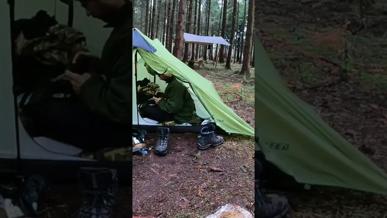 speed lapse . in the Lanshan 2 tent . in a woodland wildcamp. Jan 2022