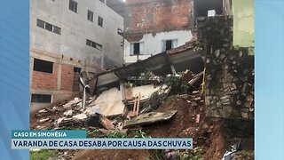 Caso em Simonésia: Varanda de Casa Desaba por Causa das Chuvas.