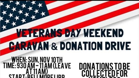 Veterans Day weekend caravan and donation Drive 2024 #UCNYNEWS