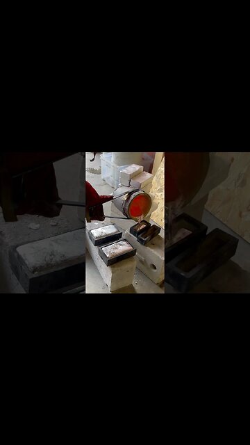 🔥❗️POURED A LOT OF INGOTS❗️🔥. #metalcasting #aluminum #devilforge #casting #melting #silver