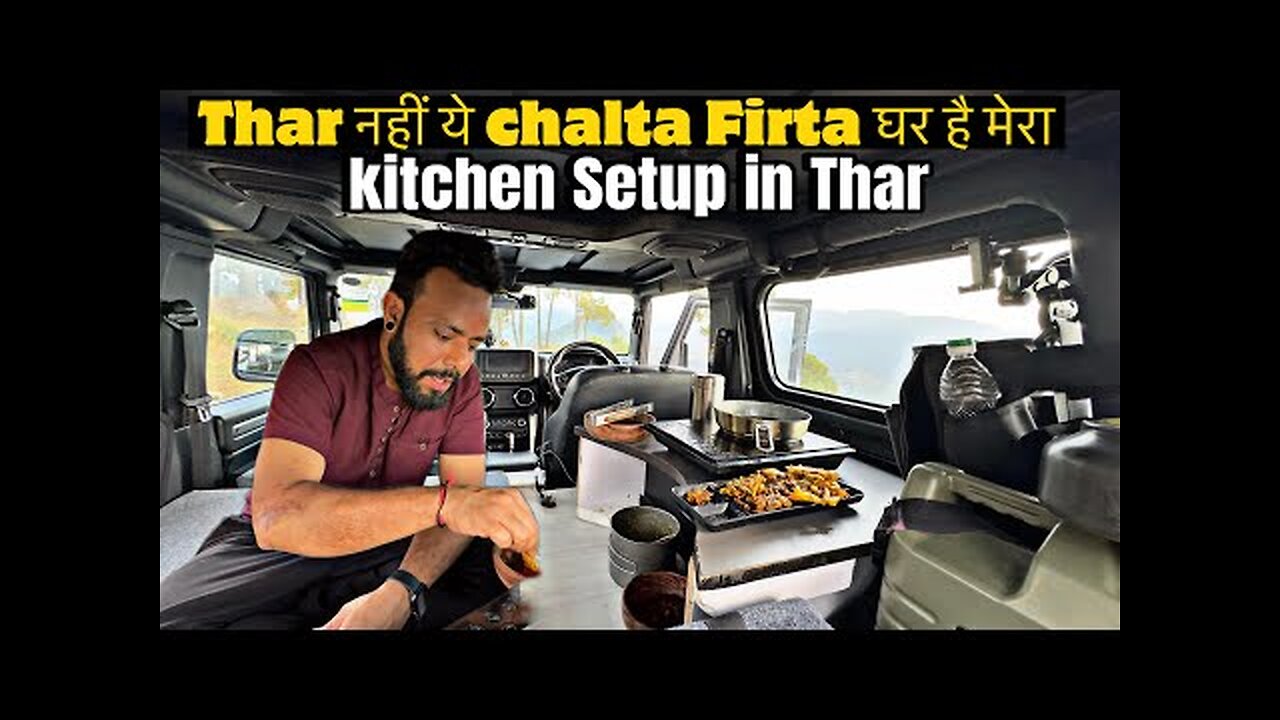 Cooking in Rain ​⁠​- Best Car Camping setup in Thar indian snowfall kashmir sonmarg rainfall