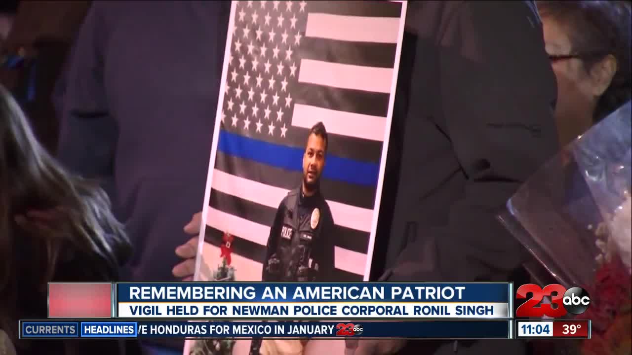 Vigil for a fallen officer