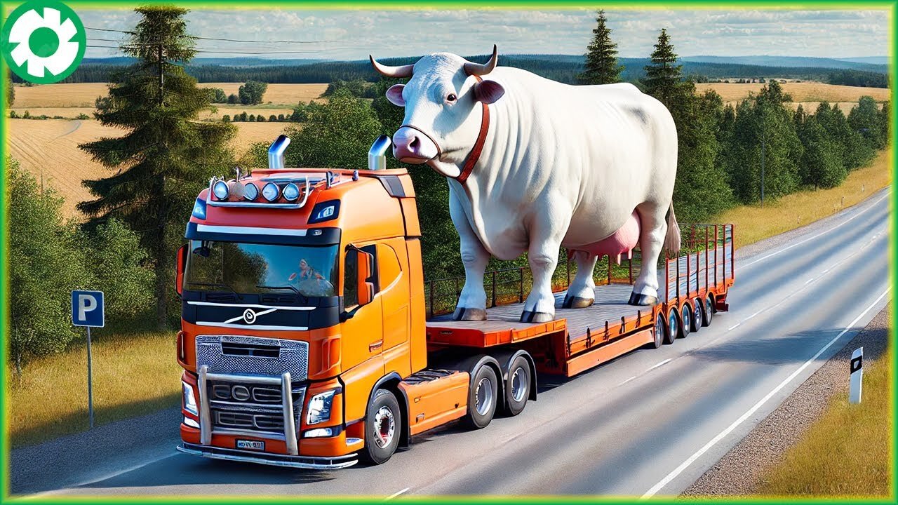 Transporting Giant Cow This Way - Biggest Heavy Equipment Machines | Agriculture Technology