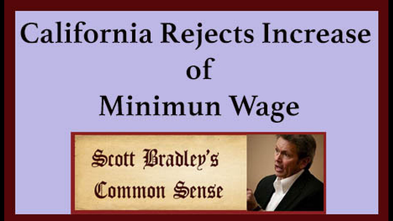 California Rejects Increase of Minimum Wage