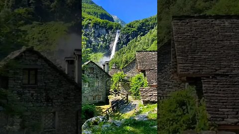 A stone village in high mountains