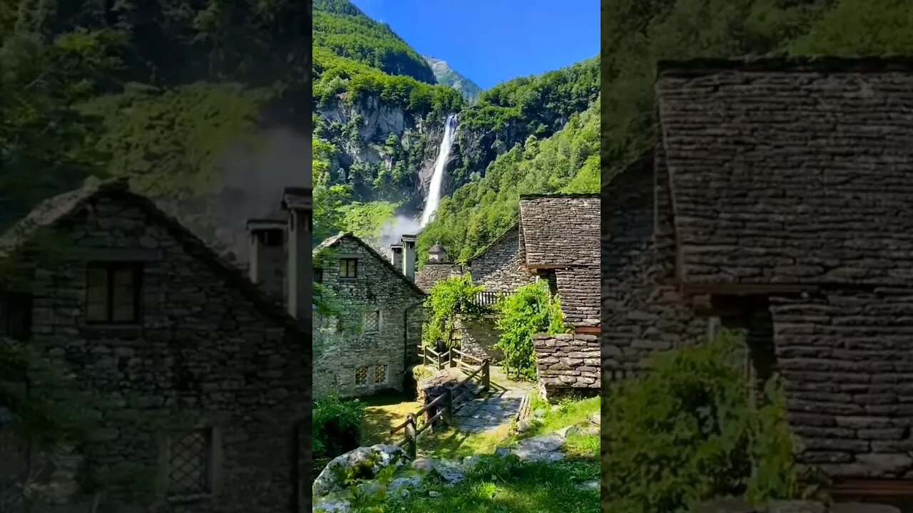 A stone village in high mountains