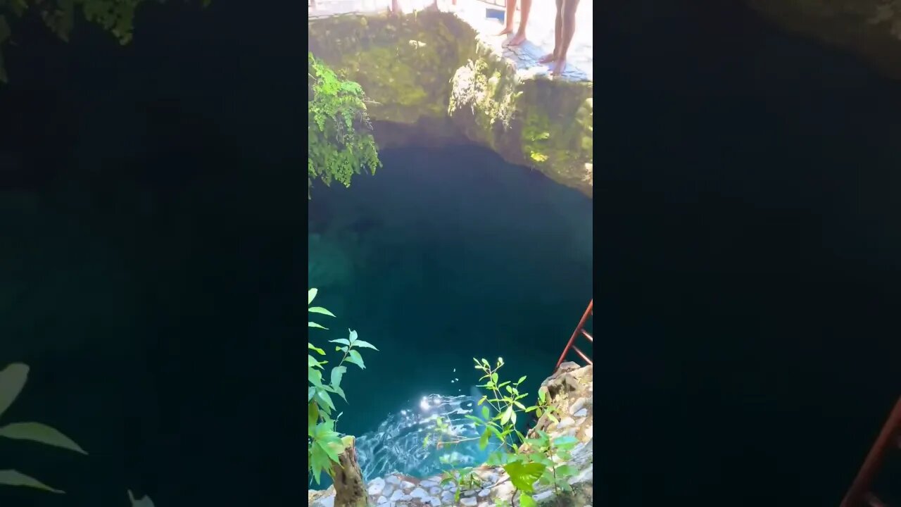 Lets Jump Into the Blue Hole #shortsvideo #shortsfeed #jamaica #nature #fy #travel #fypシ #rafting