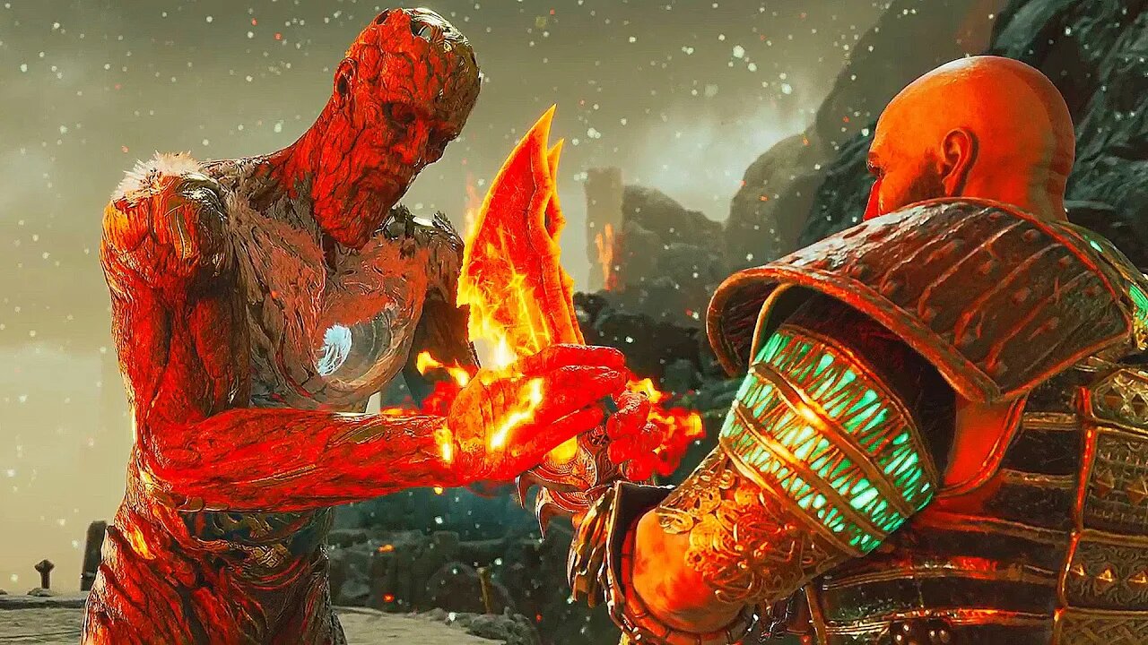 Kratos & Atreus Meet Surtr The Fire Giant (GOW Ragnarok)