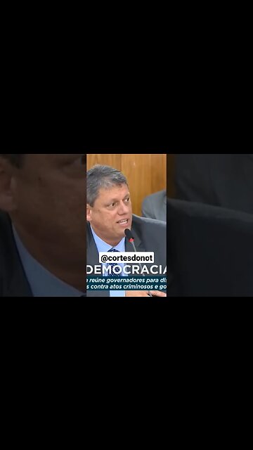 TARCÍSIO - PRECISAMOS CONSTRUIR GESTOS PARA PACÍFICAR