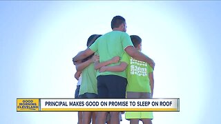 Medina principal makes good on his promise to sleep on the roof