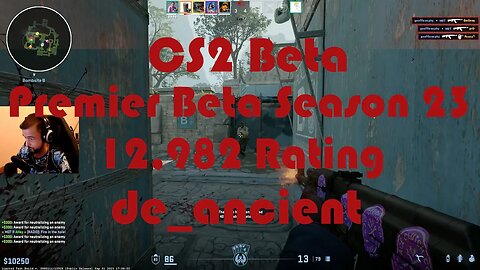 CS2 Beta - Premier Matchmaking 23 - Beta Season - 12,982 Rating - de_ancient