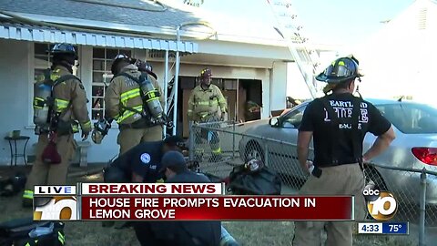 Explosions reported in Lemon Grove fire