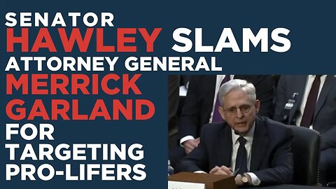 ATTORNEY GENERAL MERRICK GARLAND EXPOSED FOR TARGETING PRO-LIFERS🎯