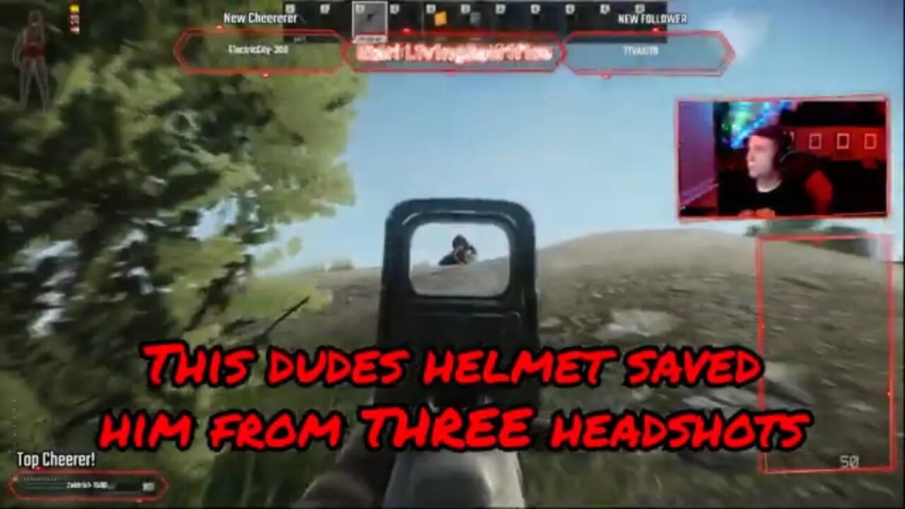 This dudes helmet saved him from THREE headshots - Escape From Tarkov