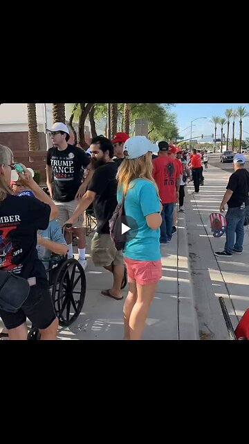 People are already lining up for Trump’s rally today.