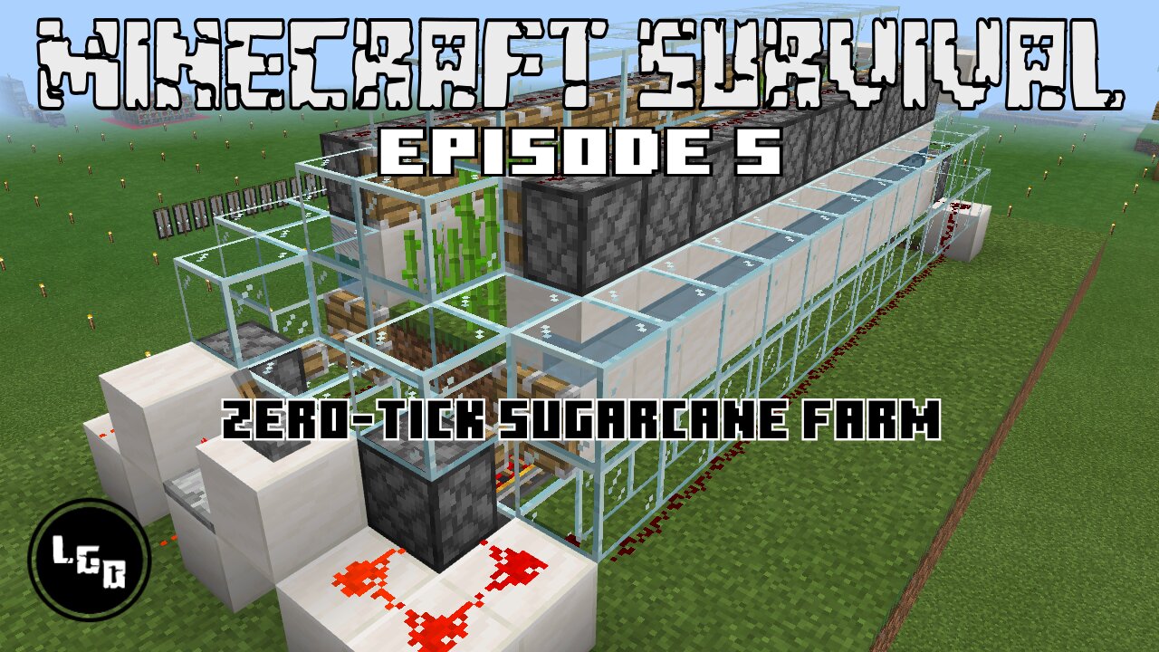 Minecraft Survival Episode 5: Zero-Tick Sugarcane Farm (Broken as of 1.16)