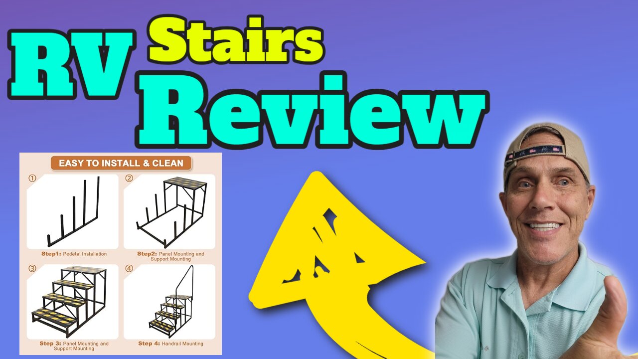 Review of 4 Step RV Stairs for storage camper