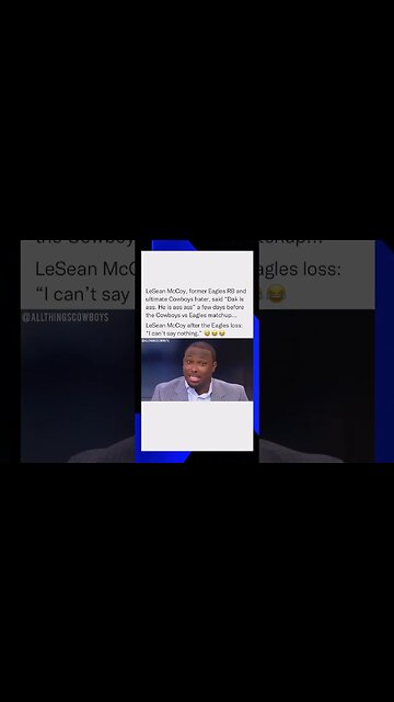 LeSean McCoy is your typical #Eagles fan that knows absolutely nothing about Dak Prescott