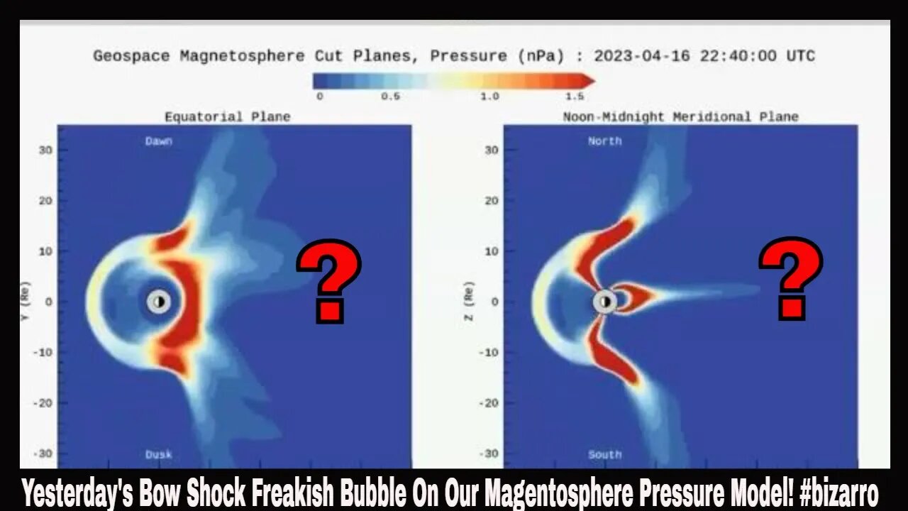 Yesterday's Bow Shock Freakish Bubble On Our Magentosphere Pressure Model! #bizarro