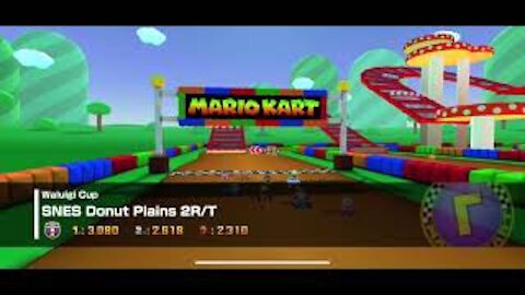 Mario Kart Tour - SNES Donut Plains 2R/T Gameplay