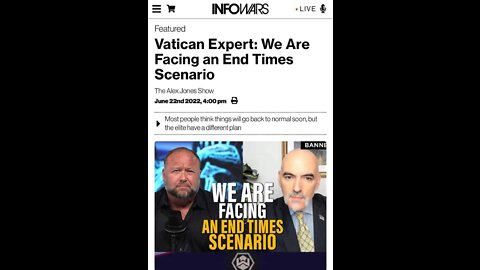 LIVE@INFOWARS:Vatican Expert: We Are Facing an End Times Scenario