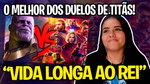 (EMOCIONANTE) REAGINDO A Vingadores VS Thanos | Duelo de Titãs (ESPECIAL VINGADORES GUERRA INFINITA)