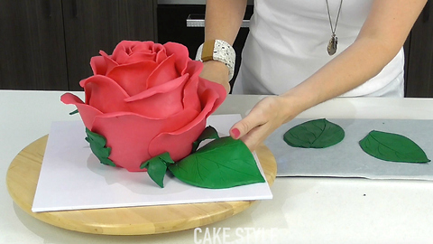 Giant rose cake