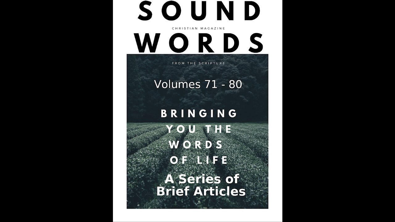 Sound Words, A Series of Brief Articles