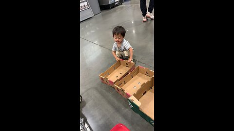 Jaxon plays at Costco