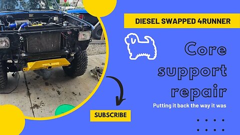 Who say's you can't go back? Replacing the core support on our diesel 4runner.
