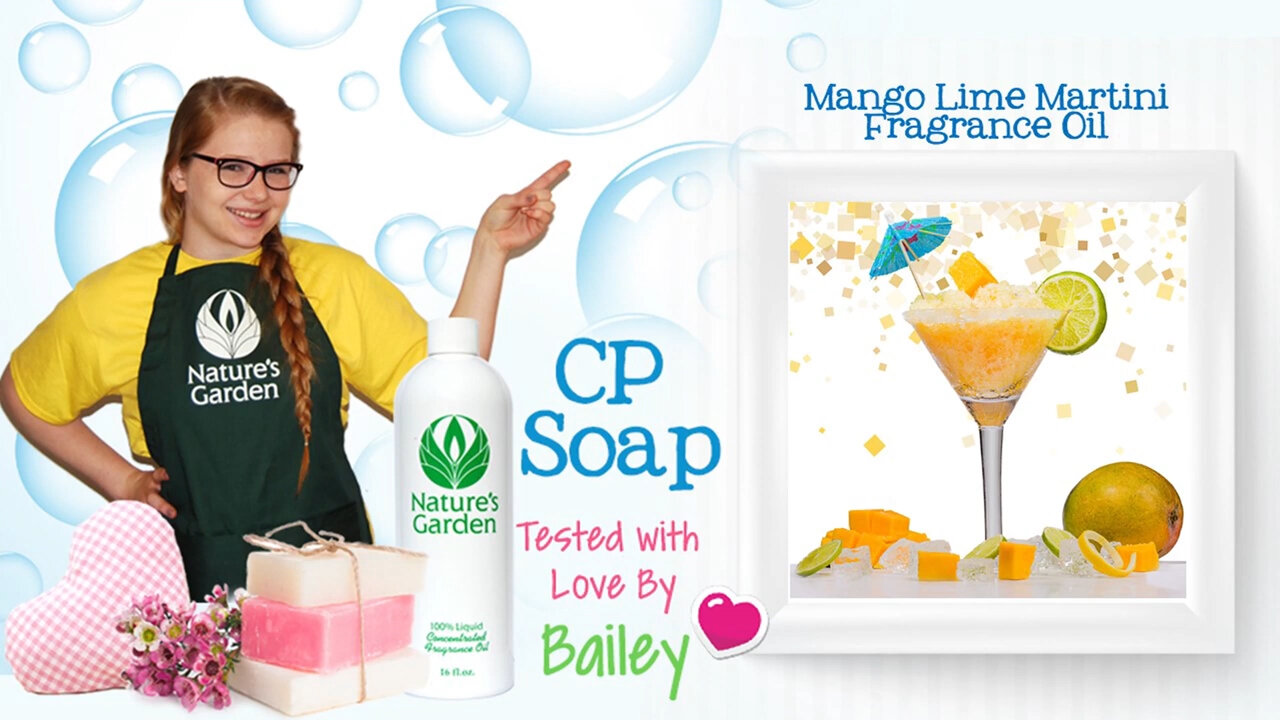 Soap Testing Mango Lime Martini Fragrance Oil- Natures Garden