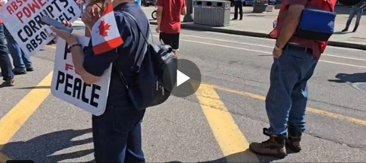 The calm before the storm: #millionmarch4children prepares to parade in front of Canadian cenotaph.