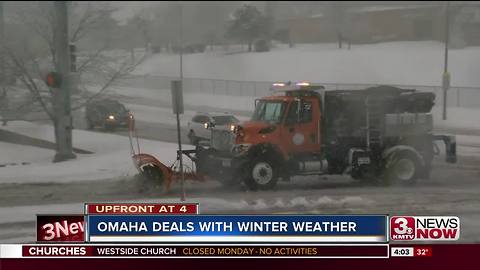 Wet snow has Omaha road crews working long hours