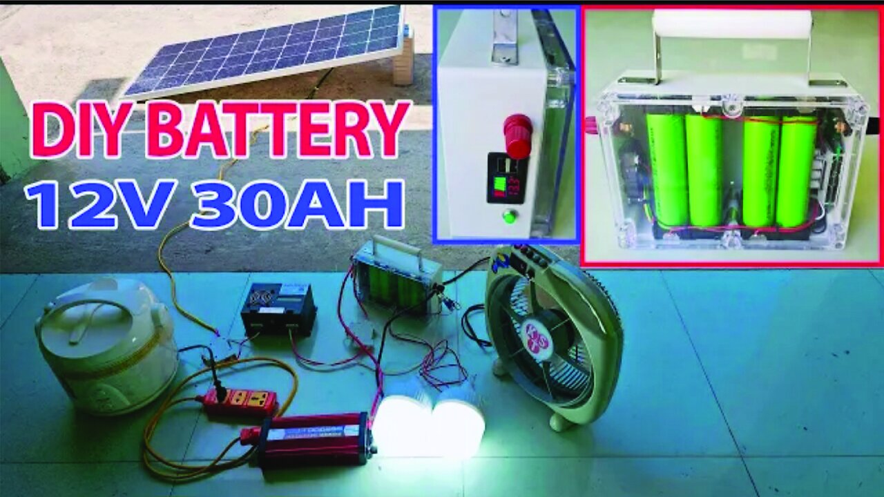 How to make lifepo4 Battery 12v 30Ah for solar, RV, Camping, 14, 6V battery