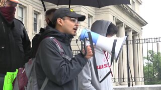 Peaceful Roots of Change holds a protest at the Idaho State Capitol