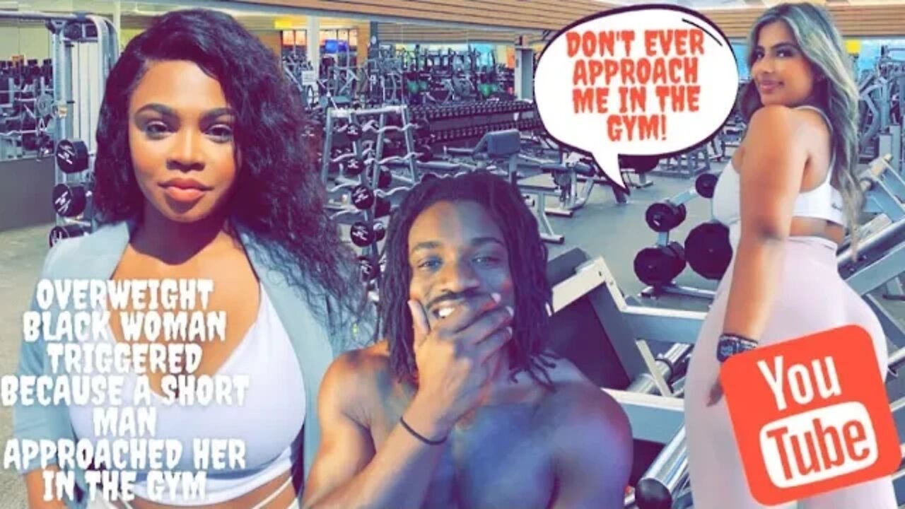 Overweight Black Woman Triggered Because a Short Man Approached Her in The Gym