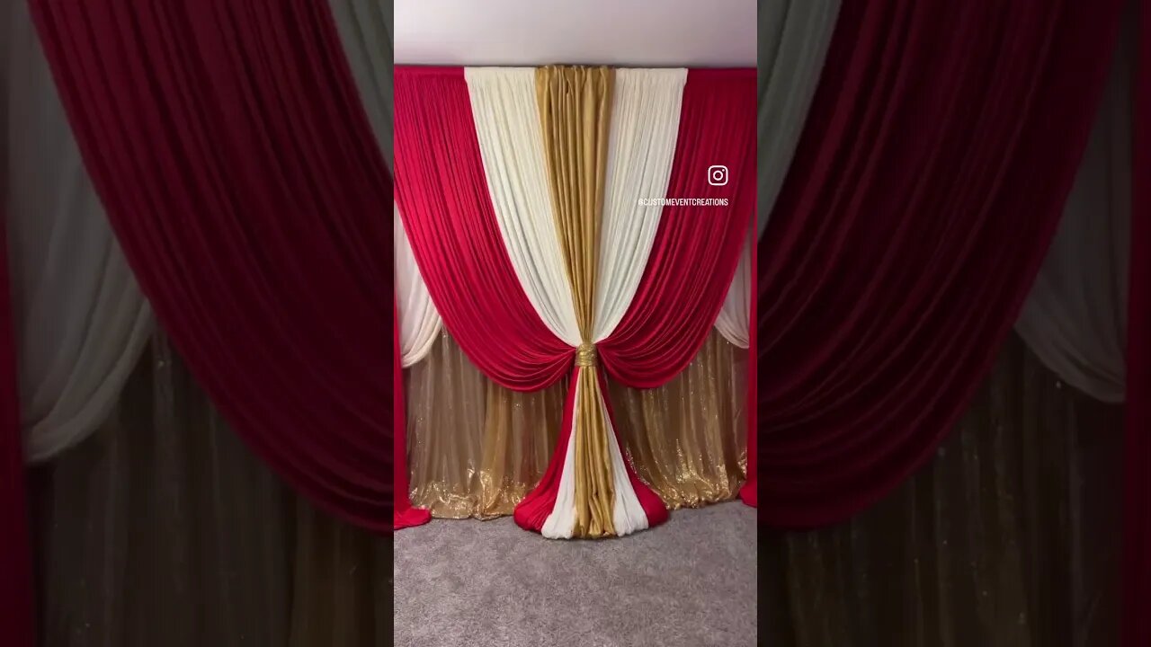 Triple Layer Draped Backdrop #backdrop #draping #wedding