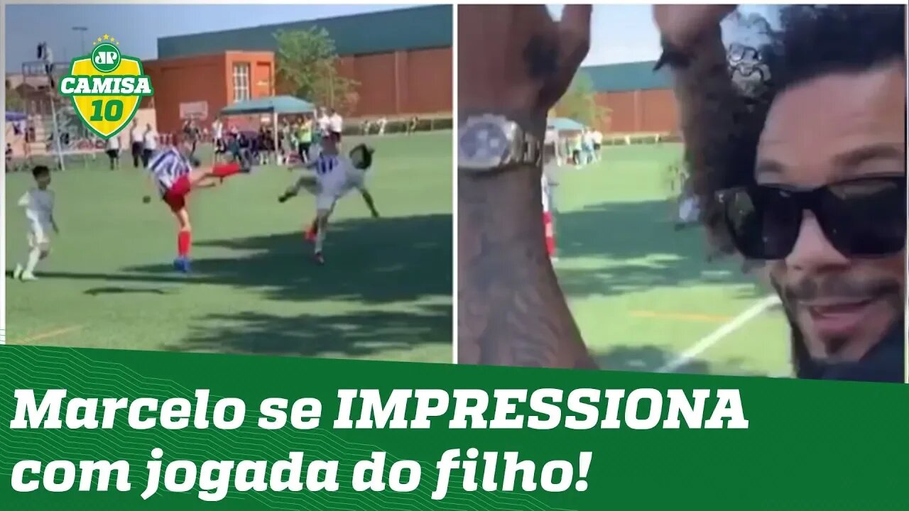 "PQP!" Marcelo se IMPRESSIONA com jogada do filho no Real Madrid!