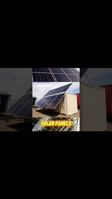 Solar Panels On A Shipping Container! #solar #greenenergy #shortsvideo