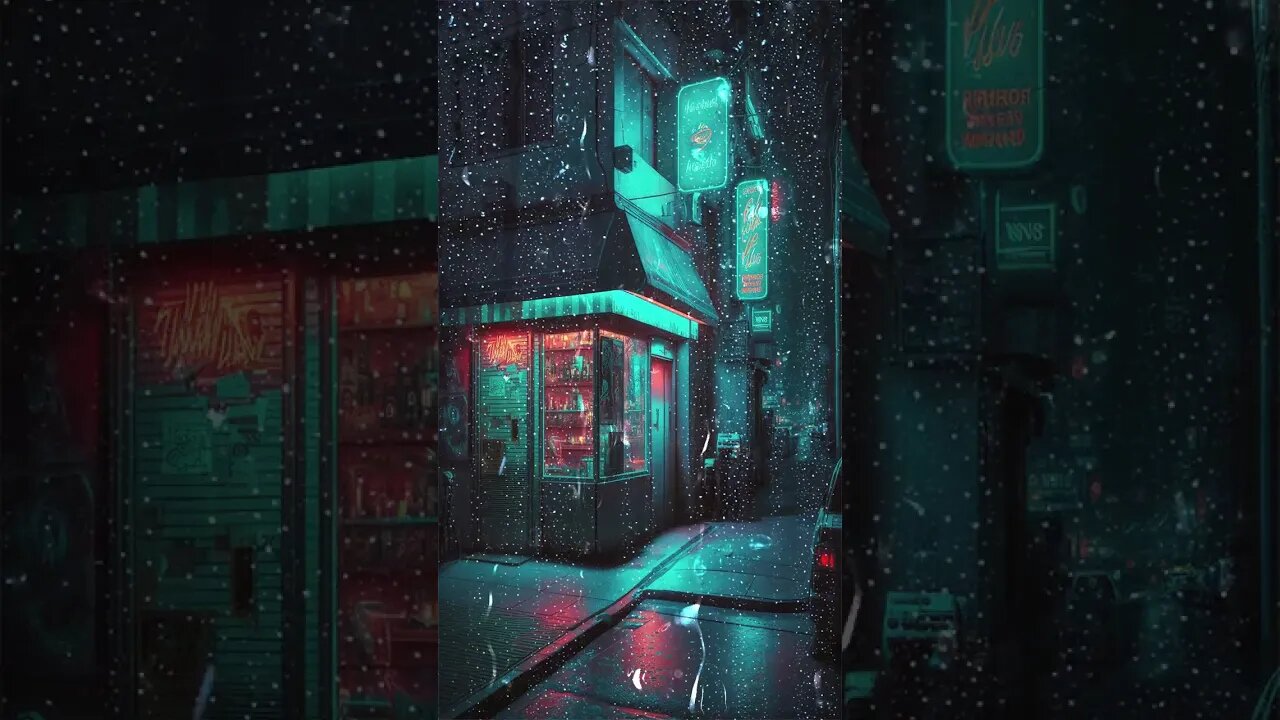 Scarlet 5 #blue #city #rain #night #retro #youtubeshort #viral